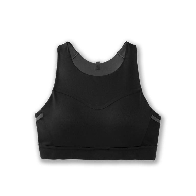 Brooks Womens Drive 3 Pocket Running Bra - Black (641789-TRH)